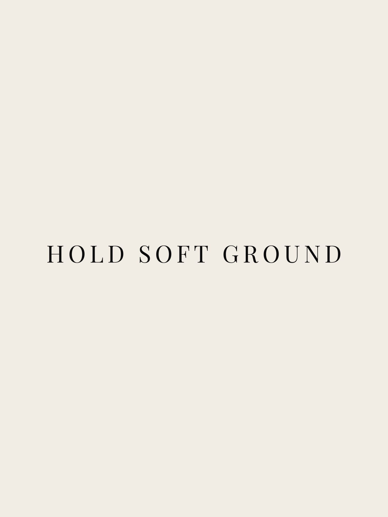 Hold Soft Ground Tee